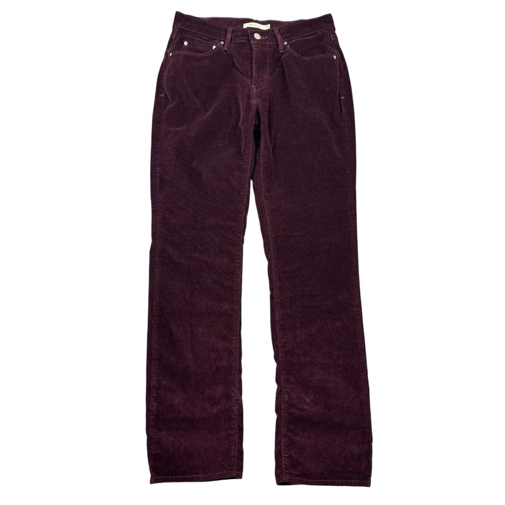 Levis Pants Womens 29 Purple Corduroy 505 Straight Classic Stretch‎ Jeans